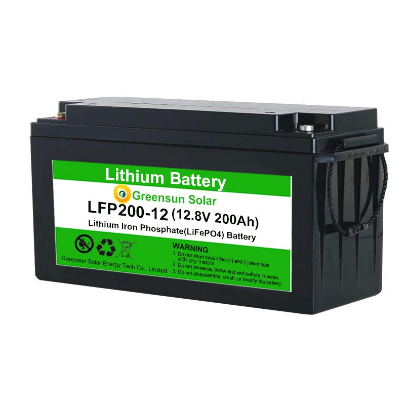 充電式リチウム鉄バッテリー パック 12v 200ah LiFePO4 ディープ サイクル
