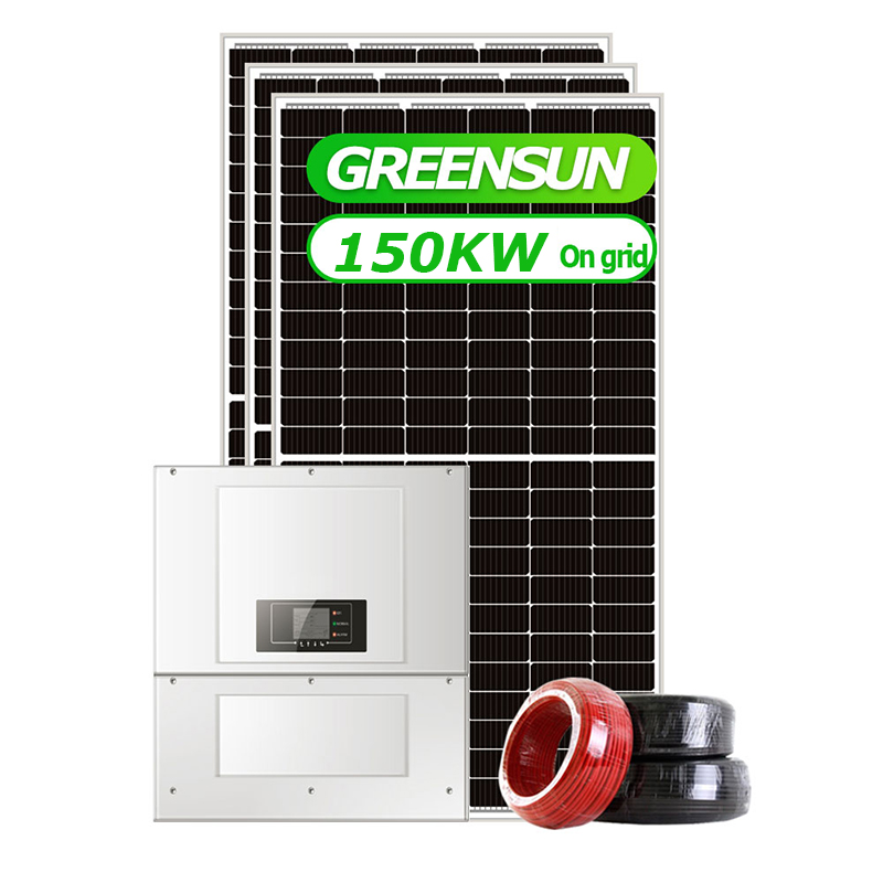150KWソーラーキット太陽光発電所商用アプリケーション向けの150KWオングリッド太陽光発電システム