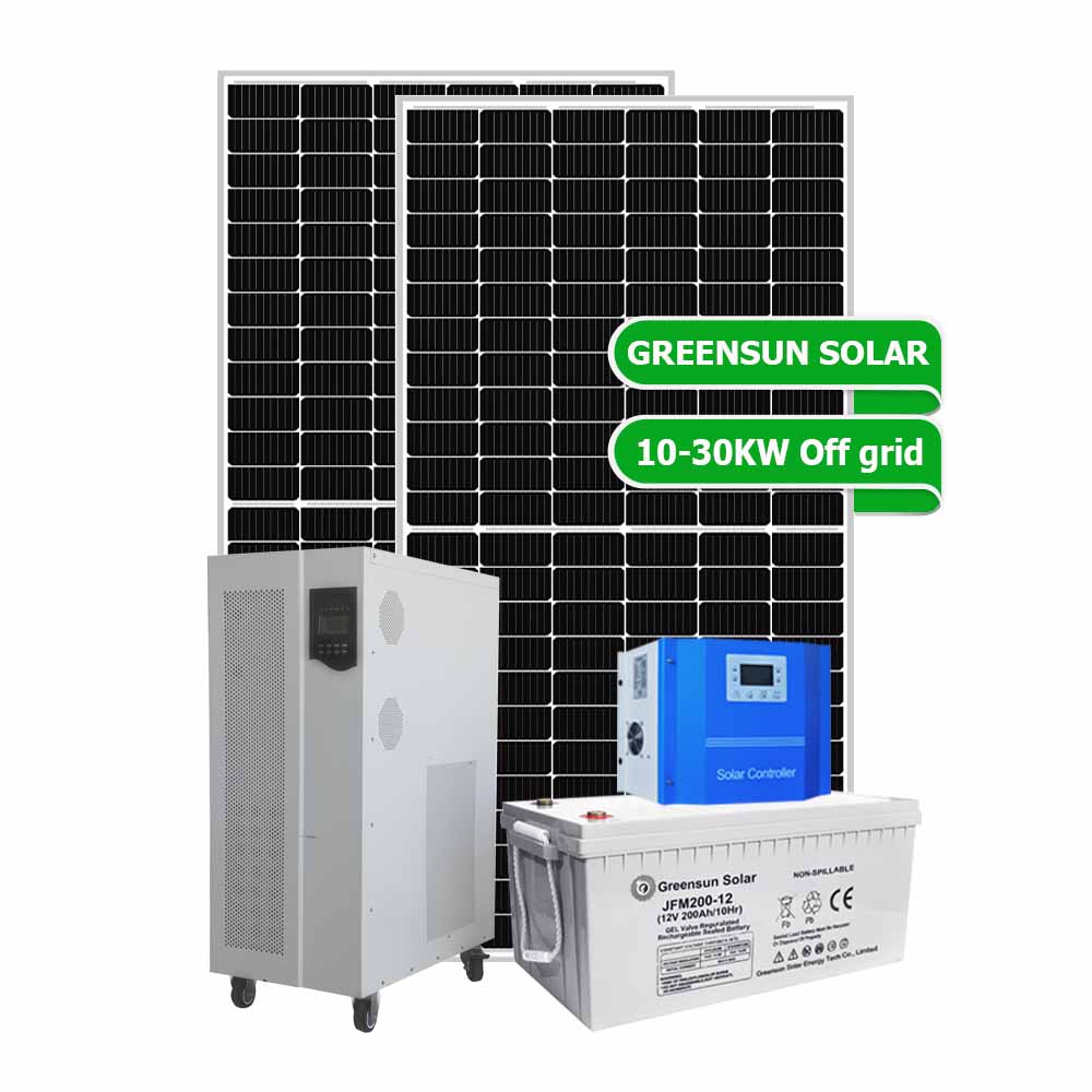 家の電源オフ グリッド 12KW 15KW 20KW 30KW エネルギー貯蔵バッテリー付き太陽エネルギー システム
