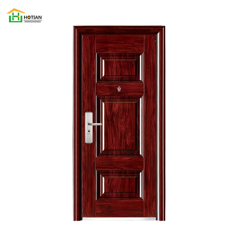 別荘のための熱い販売の保証鋼鉄正面玄関のカスタマイズされたサイズの耐火性の入口の鋼鉄木製のメイン ドア
