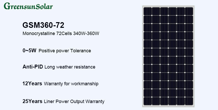 単結晶ソーラーパネル 340w 350w 360w