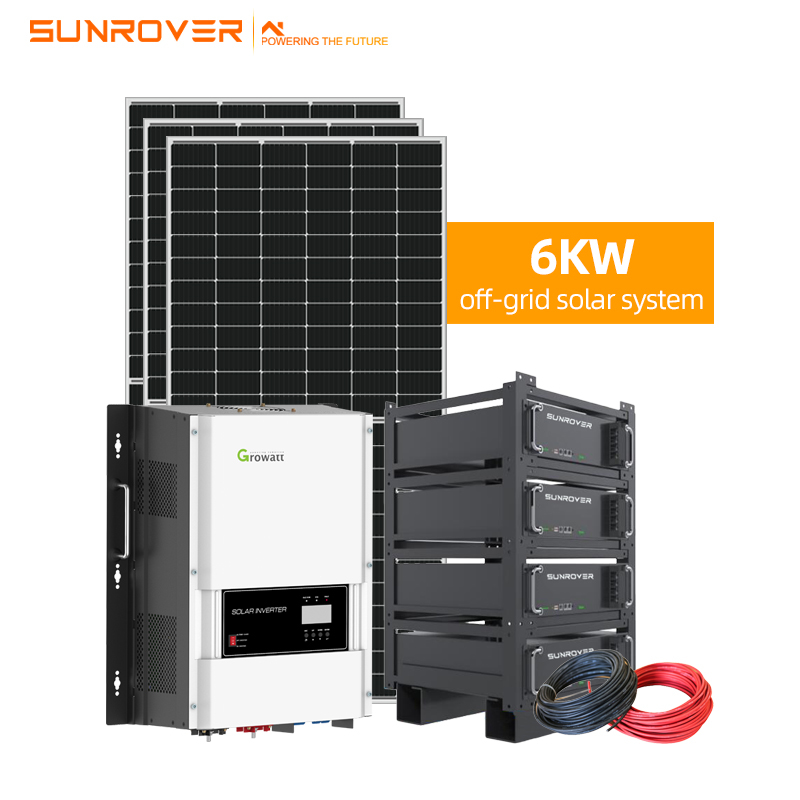 25 年保証 6KW オフ グリッド太陽光発電ソーラー パネル システム
