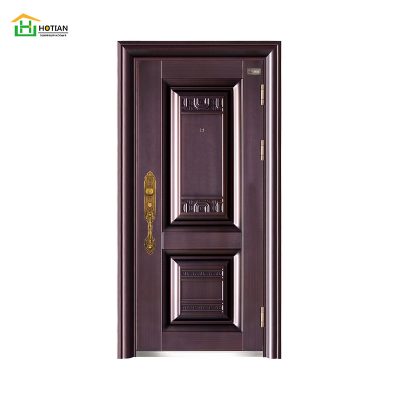 家のための鋼鉄保証ドアの安い金属の入口の正面玄関の設計鋼鉄外部の正門
