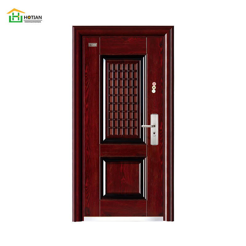 良質の保証鋼鉄ドアの別荘のメイン ゲートの鉄の正面玄関のドア

