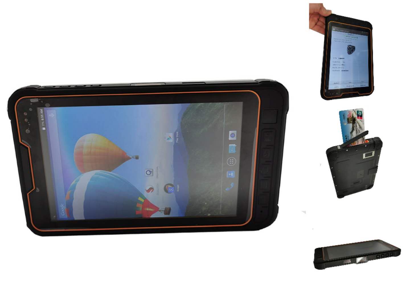 IP68 頑丈な Android バイオメトリック メーター 読み取りチップ スマート カード タブレット PDA
