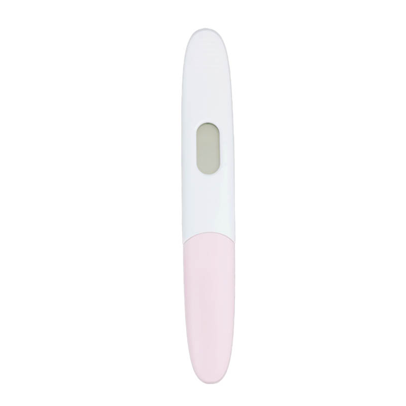注文のロゴの電子妊娠検査のペンおよび家での尿の妊娠検査
