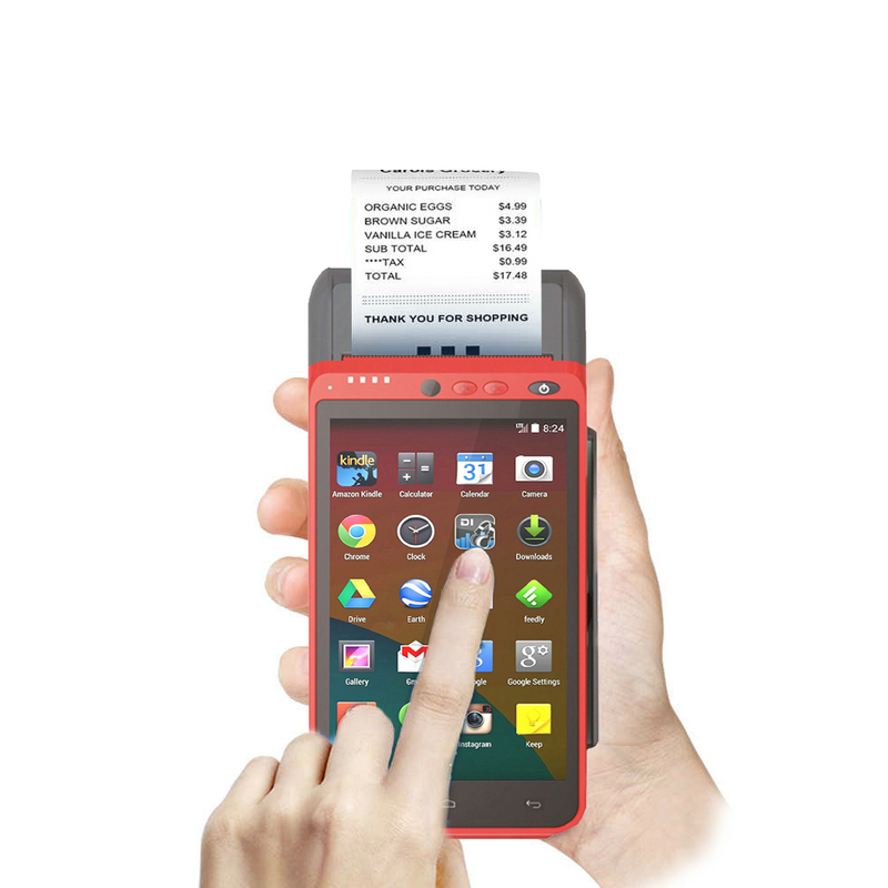 ハンドヘルド スマート Paytm カード マシンの人間の特徴をもつ Pos の支払ターミナル
