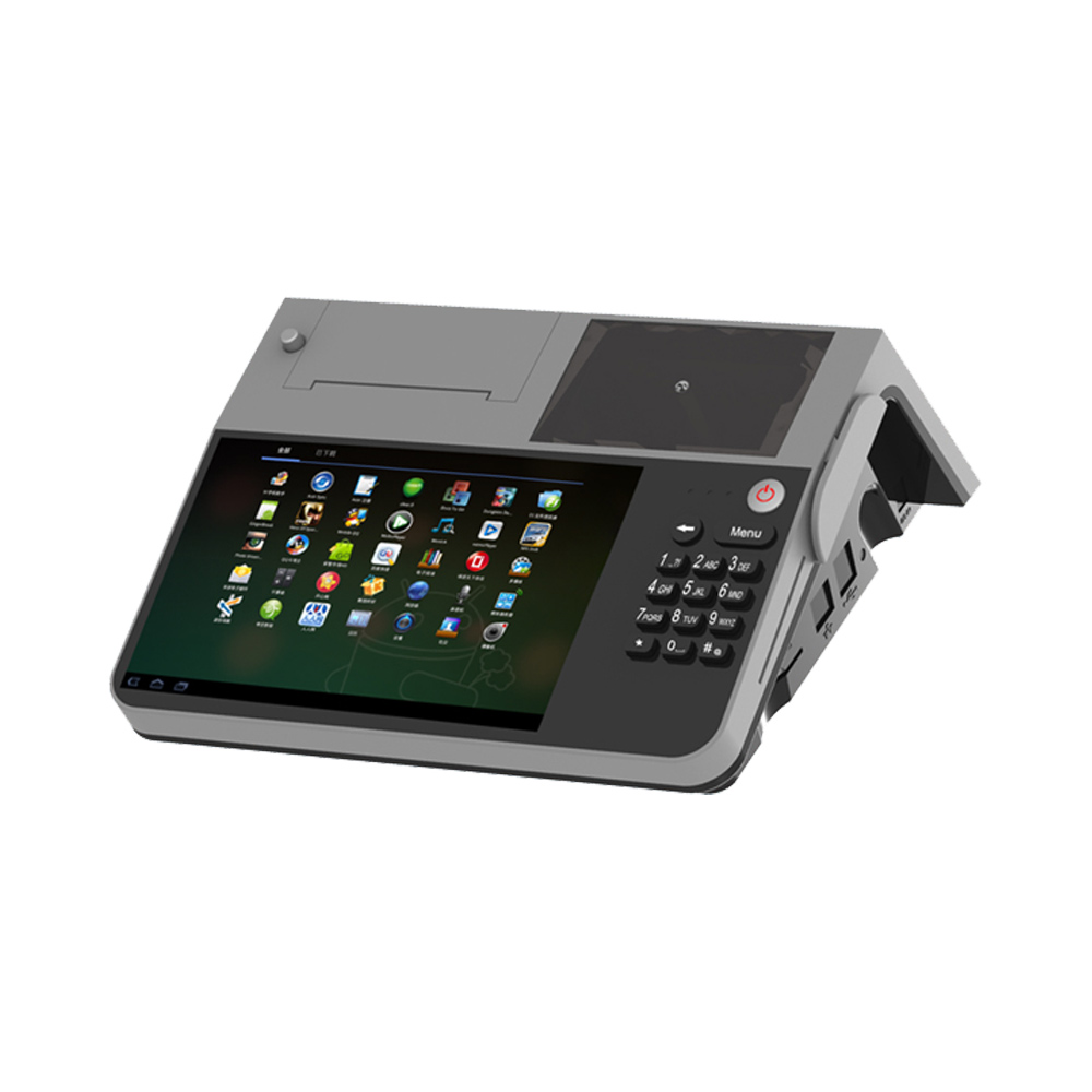 デュアル スクリーン 8 インチ Android NFC POS ターミナル、80 mm サーマル プリンター付き
