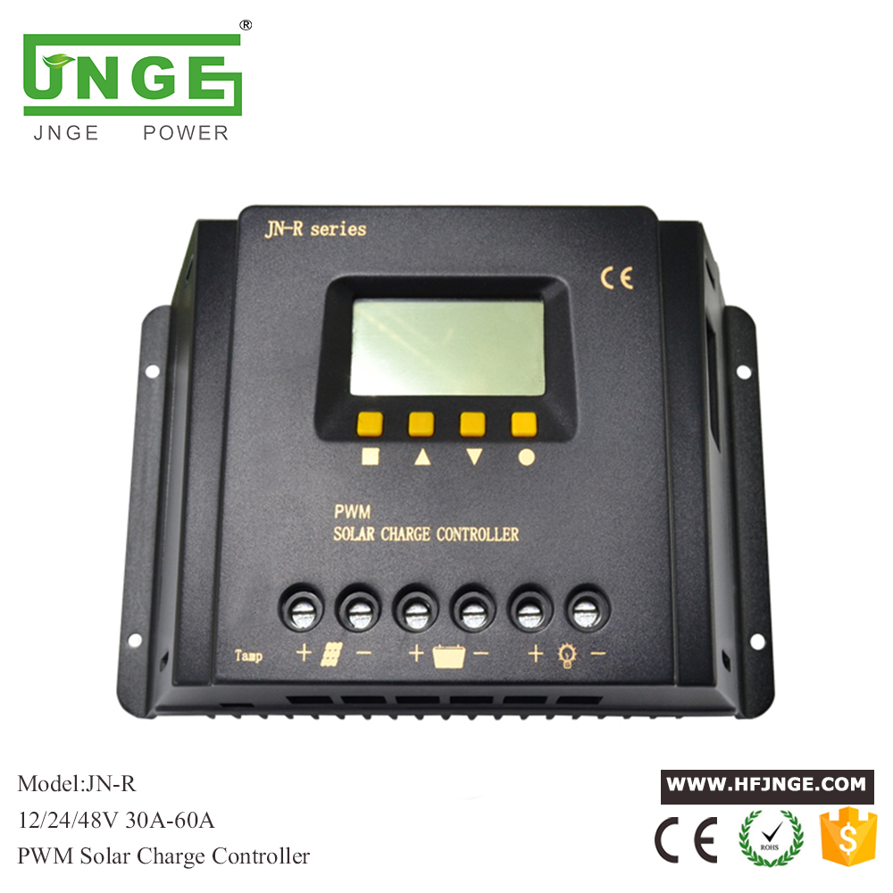 JN-R シリーズ 30amp 40amp 50amp 60amp 12v 24v 48v 自動ソーラー充電コントローラー LCD 表示

