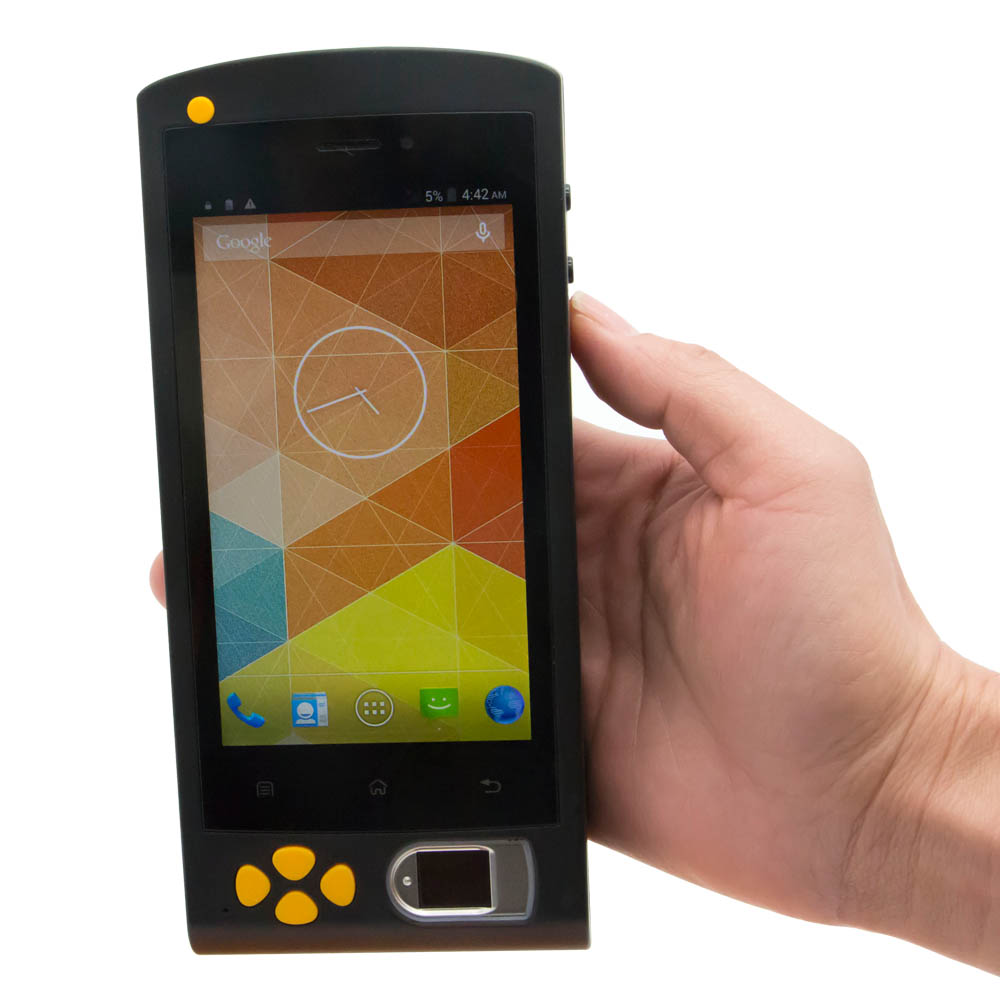 ハンドヘルド 4G Android NFC バイオメトリック指紋識別デバイス
