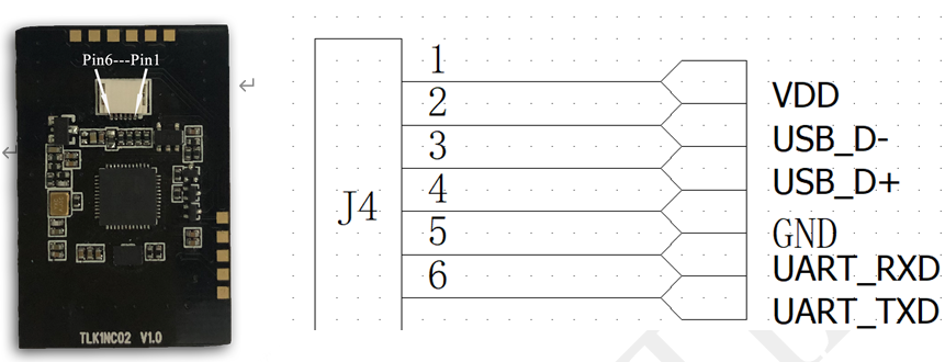 指紋モジュールのピン定義