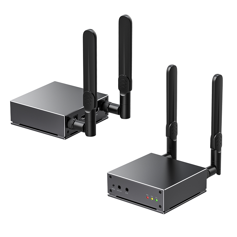 1Gbit / 200Meter ワイヤレス HDMI ビデオ送信機および受信機ボックス ビデオグラフ転送 RAM サポート 1080P@60hz
