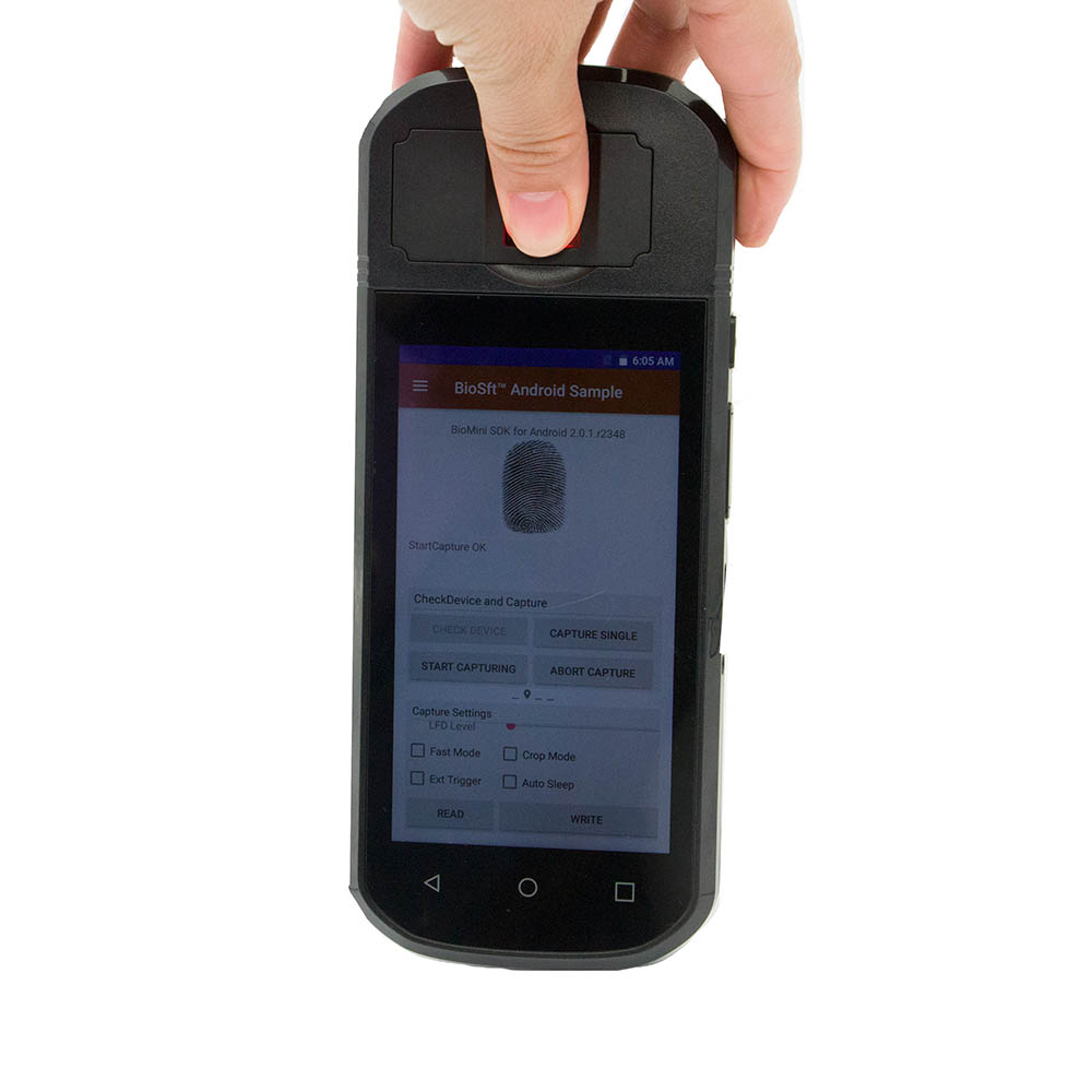 指紋認証付き SFT Android PDA