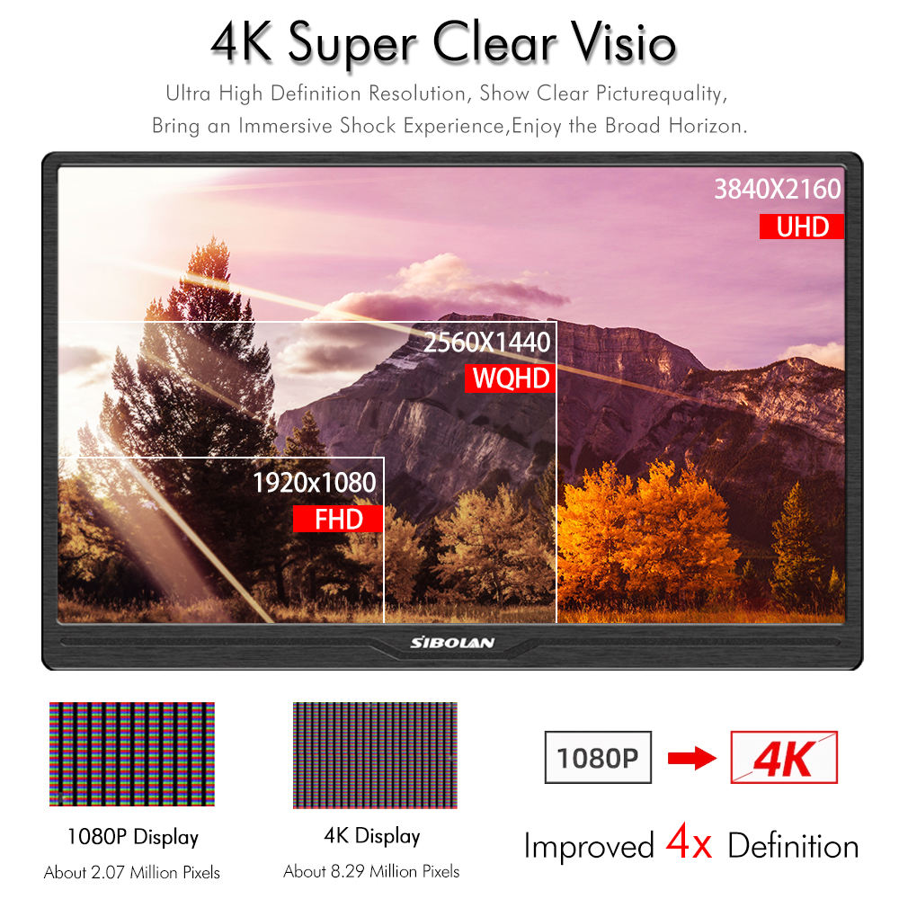 Sibolan 3840 X 2160 ポータブル モニター メーカー