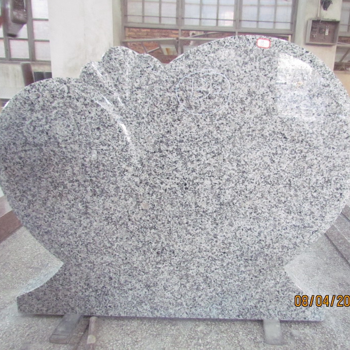 天然石 G640 灰色の花崗岩のカスタマイズされた墓石
