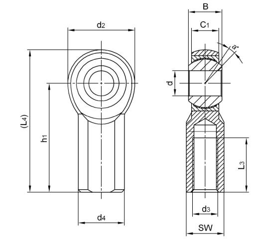 ステンレスロッドエンド SJF12T