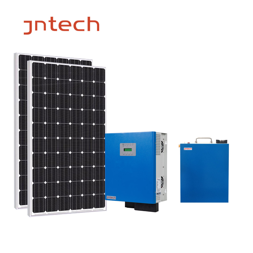 JNTECH 取り付けが簡単 完全な 5000w 5kw オフグリッド ホーム照明 太陽光発電キット 太陽光発電システムの価格
