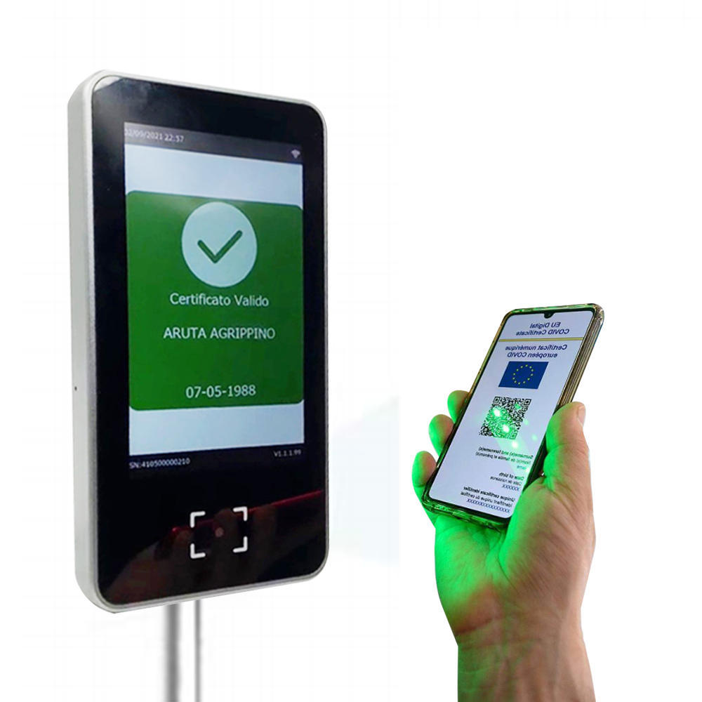 EU デジタル グリーン パス QR コード スキャナー健康コード アクセス コントロール HS-600
