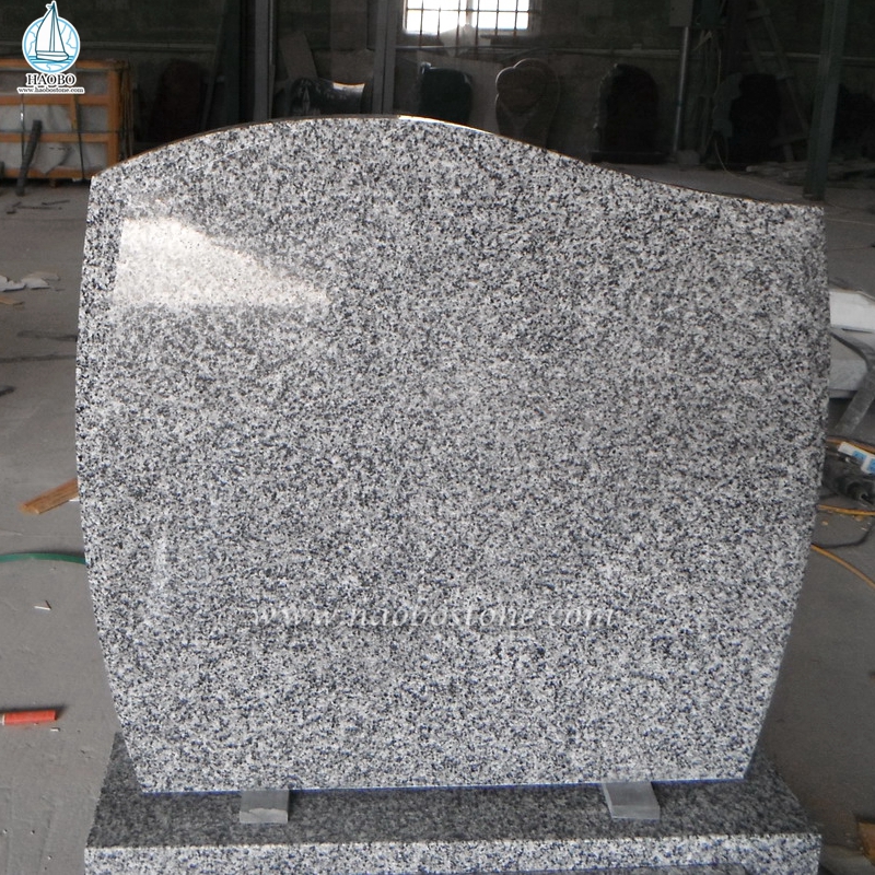 G655 灰色の花崗岩のシンプルなデザインの磨かれた葬儀の墓石
