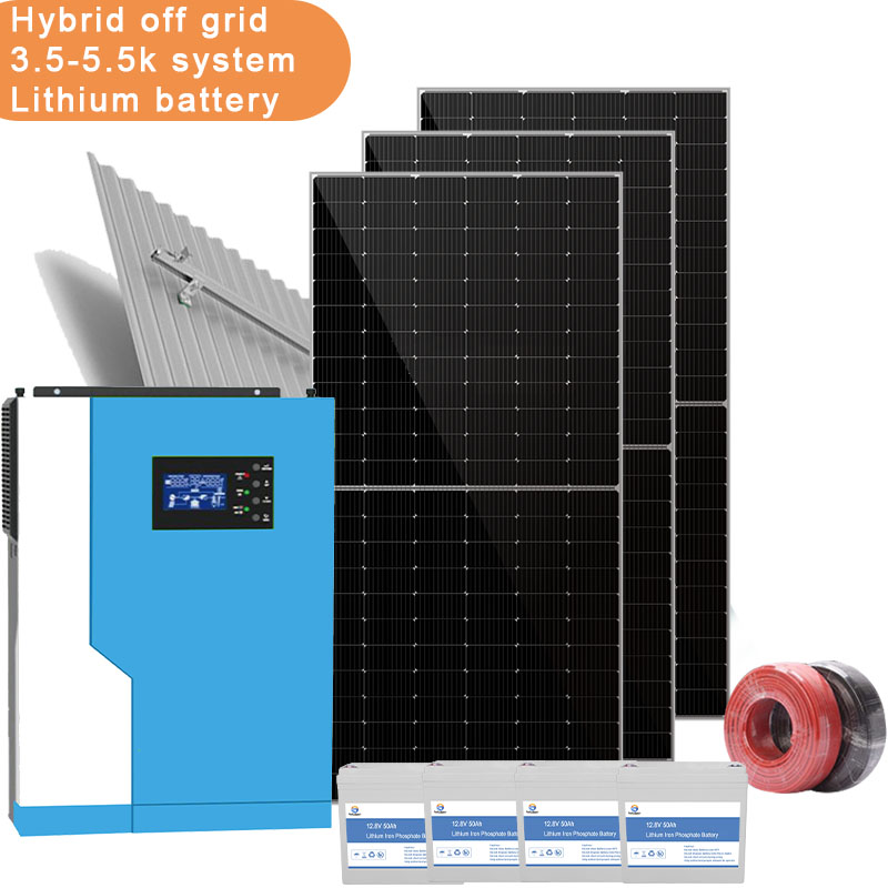 5.5KW オフグリッド システム ソーラー ハイブリッド DIY ソーラー キット太陽光発電システム太陽エネルギー
