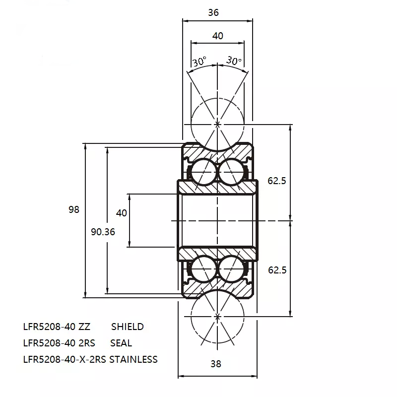 LFR5208-40 ZZ サイズ