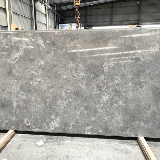 灰色の磨かれた水晶平板のコンクリートの設計よい販売の台所カウンタートップ
