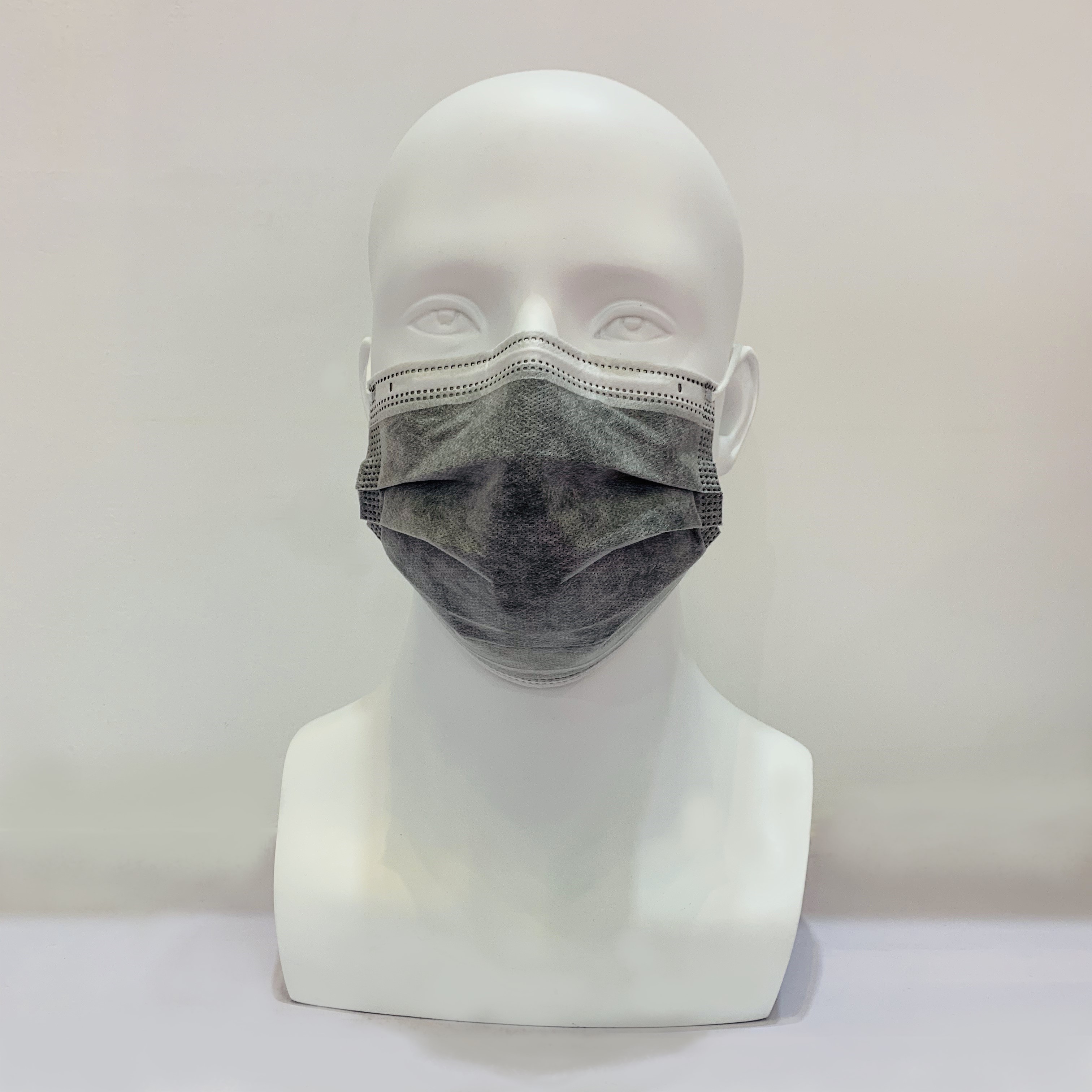 グレー色使い捨て PM 2.5 防塵活性炭フィルター フェイスマスク

