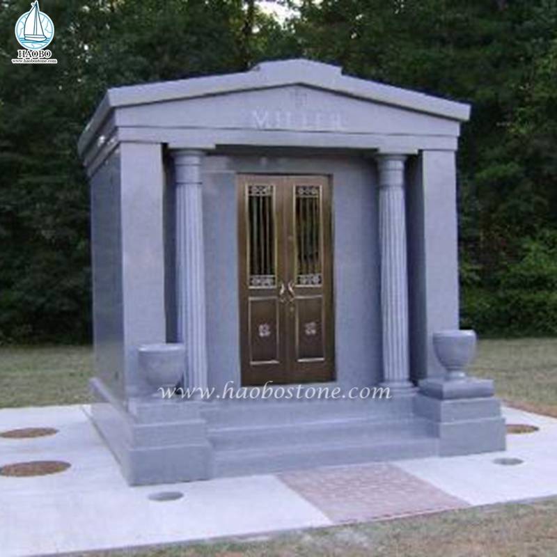 新しいデザイン 6 クリプト天然花崗岩墓地霊廟
