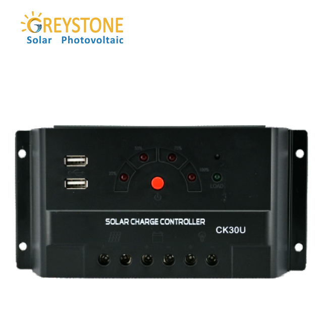 Greystone New Style 12V/24V PWM ソーラー充電コントローラー
