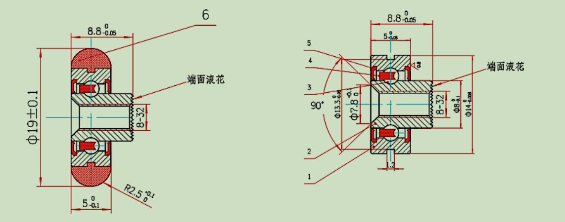 Show door roller size 