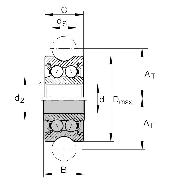 LFR5201-10-2Z ベアリング寸法